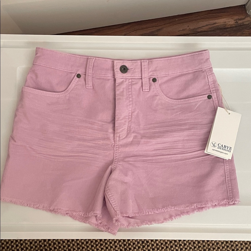 Carve Designs High Waist Shorts in Light Pink